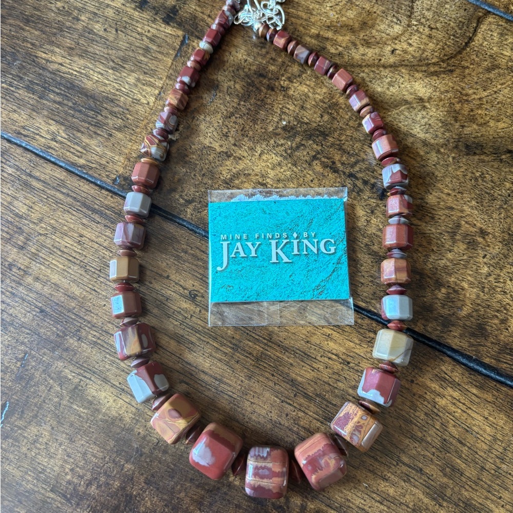 Jay King Mine Finds DTR Noreena Jasper Cube Bead Necklace (P)